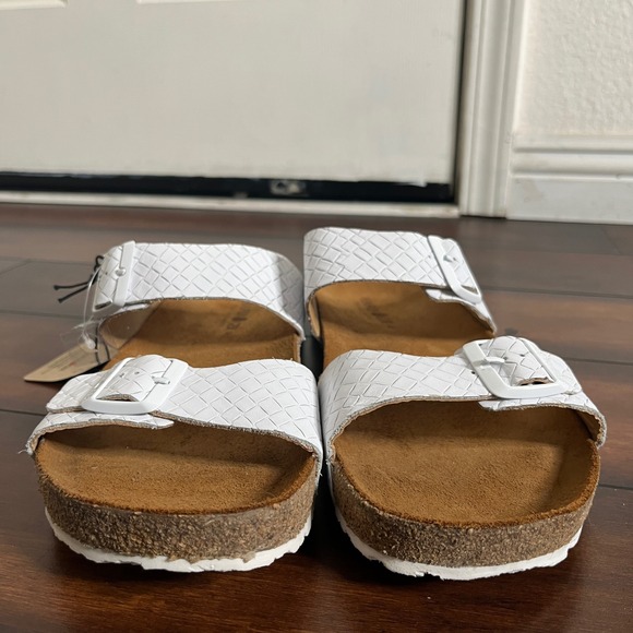 New Haflinger Men Bio Andrea Sandals White Intreccio Leather size EU 46 Comfort - Picture 3 of 11